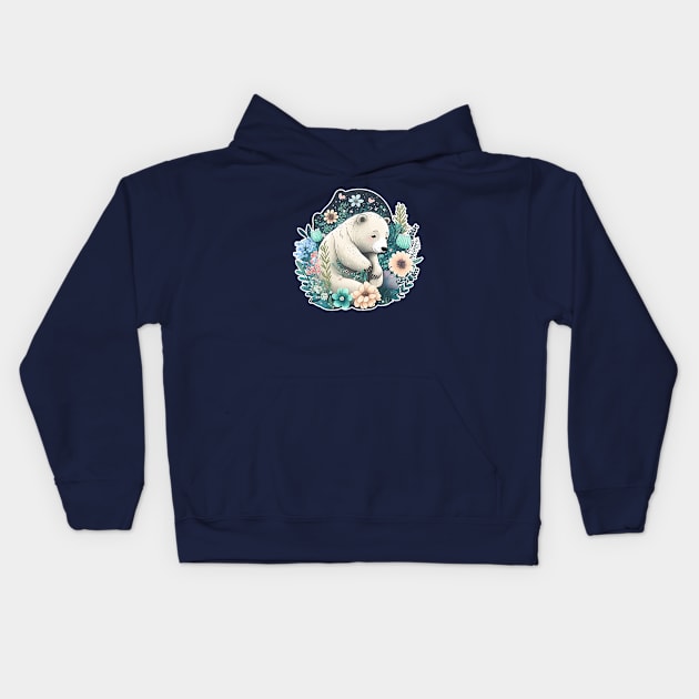 Polar Bear Kids Hoodie by Zoo state of mind